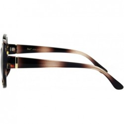 Oversized Womens Vintage Fashion Sunglasses Square Frame Stripe Design UV 400 - Tortoise (Dark Brown) - C018RGMCT08 $13.36