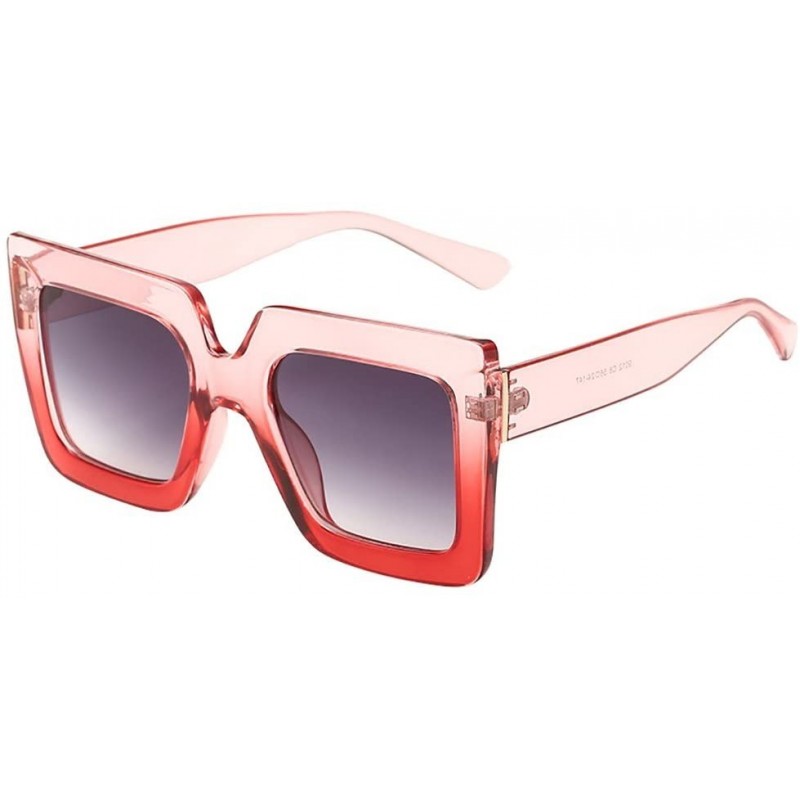 Oversized Oversized Square Sunglasses Fashion - D - CX190HZTNK0 $9.28