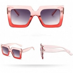 Oversized Oversized Square Sunglasses Fashion - D - CX190HZTNK0 $9.28