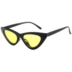 Round Women Retro Fashion Goggles Mirror Protection Cat Eye Sun Glasses - I - C318Q3STSAL $17.43