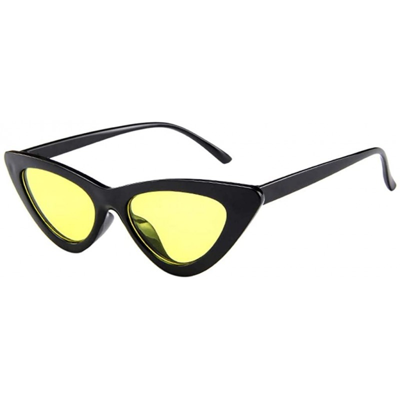 Round Women Retro Fashion Goggles Mirror Protection Cat Eye Sun Glasses - I - C318Q3STSAL $10.41
