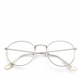 Oval Polarized Sunglasses Unisex Vintage Round Classic Mirrored Sun Glasses (White) - CB196IDSWDN $18.93