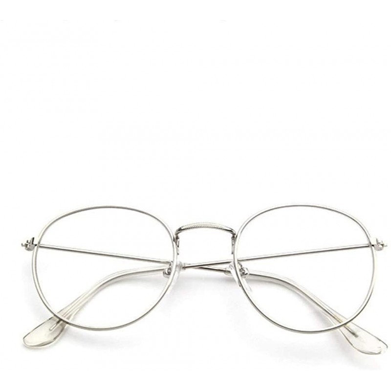 Oval Polarized Sunglasses Unisex Vintage Round Classic Mirrored Sun Glasses (White) - CB196IDSWDN $7.37