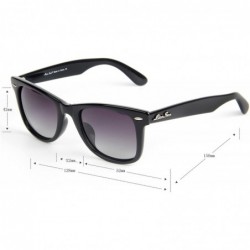 Wayfarer designer vintage retro acetate polarized women men sunglasses 2140H - Black Purple - CQ12BKTUS67 $26.13