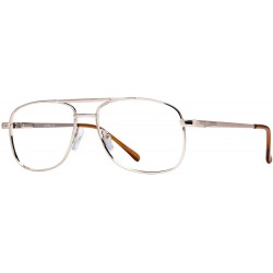 Aviator Hugh Metal Aviator Eyeglass Frame - Gold - CG18XNY39A4 $32.97