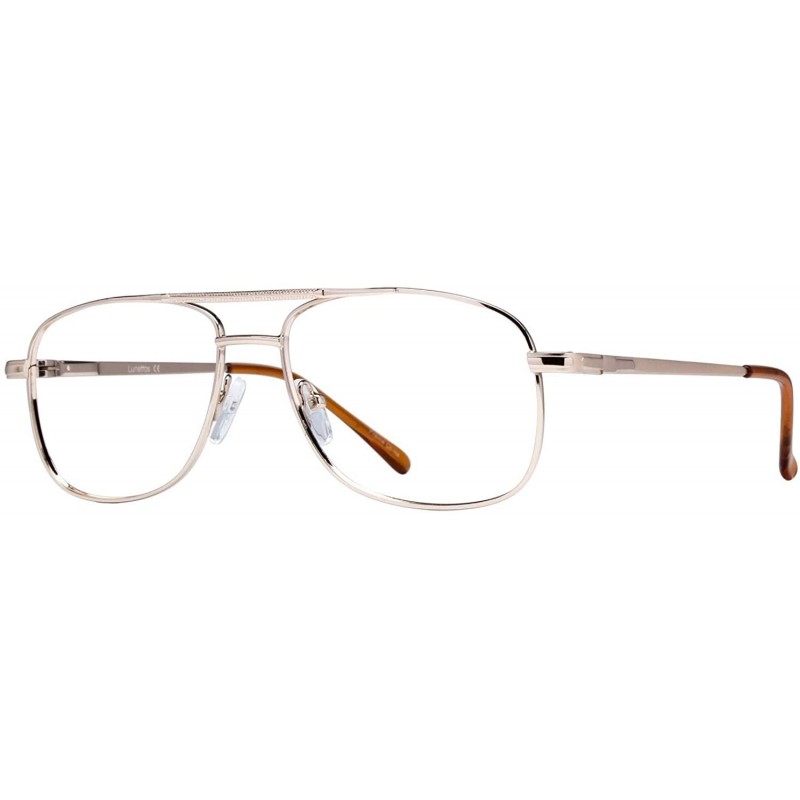 Aviator Hugh Metal Aviator Eyeglass Frame - Gold - CG18XNY39A4 $32.97