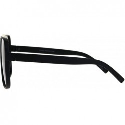 Oversized Thin Plastic Color Mirror Large Racer Mob Sunglasses - Black Gold - CI186C2GD69 $9.24