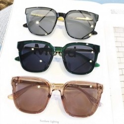 Square 2018 New Women Oversize Sunglasses Vintage Men Fashion Er Square Sun Glasses UV400 Gafas De Sol Eyewear - C06 - CL199C...