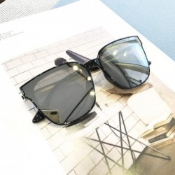 Square 2018 New Women Oversize Sunglasses Vintage Men Fashion Er Square Sun Glasses UV400 Gafas De Sol Eyewear - C06 - CL199C...