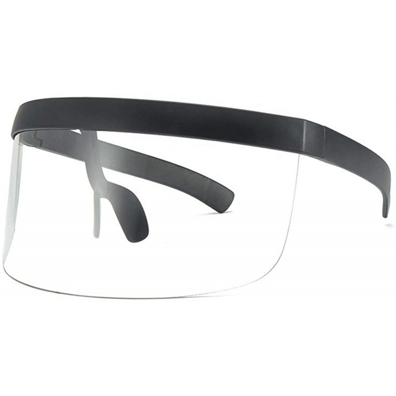 Oversized Super Large Futuristic Oversize Shield Visor Sunglasses Flat Top Mirrored Mono Lens 172mm - C819DO4CA6O $14.72