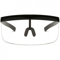 Oversized Super Large Futuristic Oversize Shield Visor Sunglasses Flat Top Mirrored Mono Lens 172mm - C819DO4CA6O $14.72
