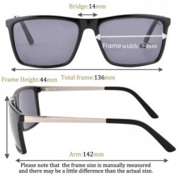 Rectangular Polarized Nearsighted Glasses Men Myopia Sunglasses SPH Myopia Eyeglasses-SH5005 - CL1933UY8AW $31.86