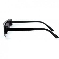 Shield Shield Robotic Exposed Mirror Lens Plastic Sunglasses - Black Smoke - C818WY792YX $9.64