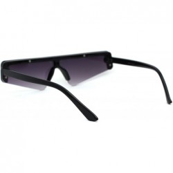 Shield Shield Robotic Exposed Mirror Lens Plastic Sunglasses - Black Smoke - C818WY792YX $9.64