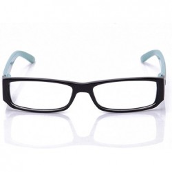 Square Unisex Casual Plastic Rectangular Fashion Clear Lens Glasses with Comfortable Spring Temple - C7118YKHSUP $7.37
