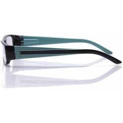 Square Unisex Casual Plastic Rectangular Fashion Clear Lens Glasses with Comfortable Spring Temple - C7118YKHSUP $7.37