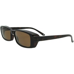 Oval Small Rectangular Fit Over Sunglasses F12 - Tortoise Frame-brown Lenses - CZ186WAGXYI $17.06