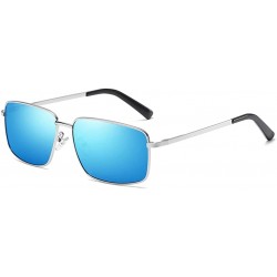 Oval Sunglasses Polarized Antiglare Anti ultraviolet Travelling - Blue - CV18WT55O9M $28.27