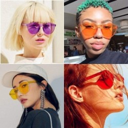 Round Unisex Fashion Candy Colors Round Outdoor Sunglasses Sunglasses - Light Orange - CO199S7CHEE $16.43