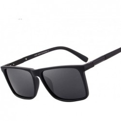 Oversized DESIGN Men Polarized Rectangle Sunglasses 100% UV Protection S8296 C01 Black - C04 Brown - CC18XDWX8X9 $11.40