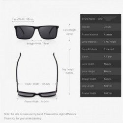 Oversized DESIGN Men Polarized Rectangle Sunglasses 100% UV Protection S8296 C01 Black - C04 Brown - CC18XDWX8X9 $11.40