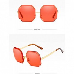 Oversized Vintage style Polygon Sunglasses for Men or Women Metal PC UV400 Sunglasses - Style 5 - CB18SZU0EH4 $27.91