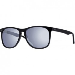 Square Armstrong Sunglasses (Matte Black/Silver Mirror) - CL18XEMWN69 $98.84