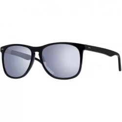 Square Armstrong Sunglasses (Matte Black/Silver Mirror) - CL18XEMWN69 $81.27