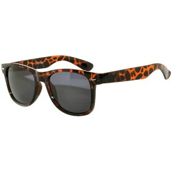 Wayfarer 80's Style Classic Vintage Sunglasses Colored Frame Uv Protection for Mens or Womens - Wf_leopard_smoke - C011US3WI0...