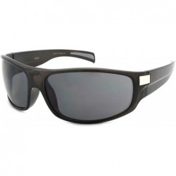 Wrap Sporty Wrap Style Sunglasses w/Solid Lens 540543-SD - Clear Grey - CD12NRNM6G7 $18.04