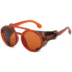 Sport Fashion Leather Buckle PC Sunglasses Retro UV Protection Sunglasses - 1 - CL190L30I77 $35.72