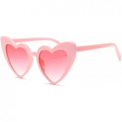 Rimless Vintage Heart Shaped Sunglasses Women Stylish Love Eyeglasses B2421 - Pink-1 - C718CMNQTCS $8.44