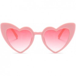 Rimless Vintage Heart Shaped Sunglasses Women Stylish Love Eyeglasses B2421 - Pink-1 - C718CMNQTCS $8.44