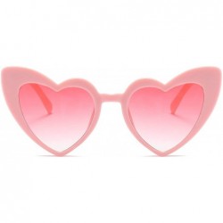 Rimless Vintage Heart Shaped Sunglasses Women Stylish Love Eyeglasses B2421 - Pink-1 - C718CMNQTCS $8.44