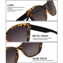 Oversized Polarized Sunglasses for Women - Cat Eye Vintage Classic Retro Fashion Design UV Protection Lens - CG18R67ENXA $14.28