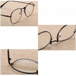 Round Men women retro glasses full frame round resin lenses myopia glasses - Bronze - CX18EA9DEUN $27.63