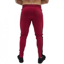 Sport Pants for Men Splicing Printed Overalls Casual Pocket Sport Work Casual Trouser Pants - Red - CB18SL44YMW $13.69
