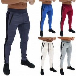 Sport Pants for Men Splicing Printed Overalls Casual Pocket Sport Work Casual Trouser Pants - Red - CB18SL44YMW $13.69