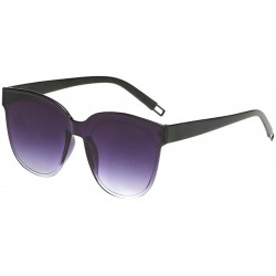 Semi-rimless Fashion Sunglasses Lightweight Transparent - D - C7194YE6MN8 $10.43