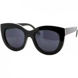 Butterfly Layered Double Frame Sunglasses Womens Designer Fashion Shades UV 400 - Black (Black) - CE186Z0LNHQ $24.02