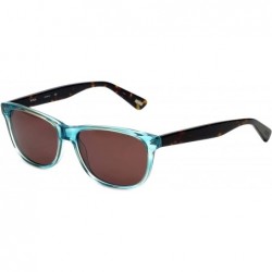Wayfarer Designer Sunglasses AX00010 in Blue with Brown Lenses - C818IA3MXGQ $73.96