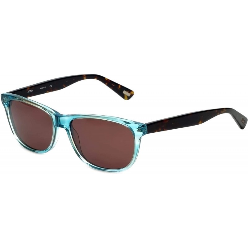 Wayfarer Designer Sunglasses AX00010 in Blue with Brown Lenses - C818IA3MXGQ $34.98