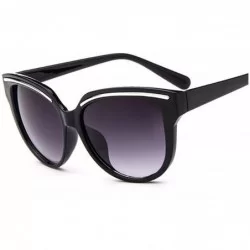 Round Marque De Luxe Sunglasses Oculos Sol Feminino Womens Vintage Cat Eye Black Clout Goggles Glasses - Black - CH197ZAY6G2 ...