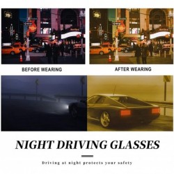 Oversized Men's Night-Vision Glasses for Driving Anti Glare - Rainy Safe Night-Driving Glasses Polarized - CL18TMS3NUZ $24.17