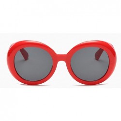 Round Polarized Sunglasses Protection Glasses Driving - Red - CU18TQZ2GMS $13.18