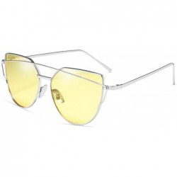 Cat Eye Cat Eye Sunglasses Women 2019 Brand Designer Sun Glasses Reflection Mirrors UV400 - Xy1904-14 - CI18W6UYSK9 $24.72