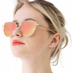 Cat Eye Cat Eye Sunglasses Women 2019 Brand Designer Sun Glasses Reflection Mirrors UV400 - Xy1904-14 - CI18W6UYSK9 $14.56
