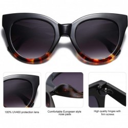 Round Retro Vintage Cateye Oversized Women Sunglasses Designer Glasses HOLIDAY SJ2074 - C118AHE7NR8 $13.56