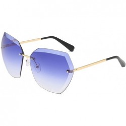 Aviator Fashion classic sunglasses - multi-color frameless trim sunglasses - C - CP18RR3KK75 $42.56