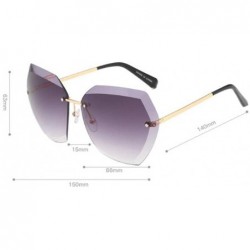 Aviator Fashion classic sunglasses - multi-color frameless trim sunglasses - C - CP18RR3KK75 $42.56